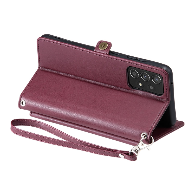 For Samsung Galaxy A23 4G / 5G / F23 5G Wallet Multi-card Slot Leather Phone Case with Lanyard