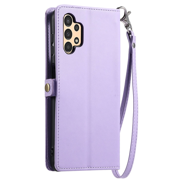 For Samsung Galaxy A32 4G Wallet Multi-card Slot Leather Phone Case with Lanyard