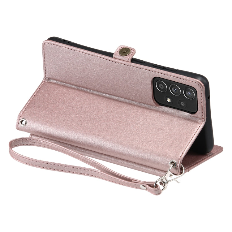 For Samsung Galaxy A33 5G Wallet Multi-card Slot Leather Phone Case with Lanyard