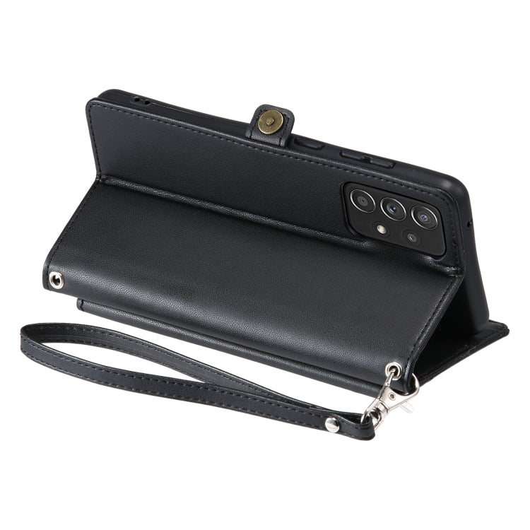 For Samsung Galaxy A33 5G Wallet Multi-card Slot Leather Phone Case with Lanyard