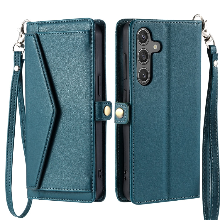 For Samsung Galaxy A36 Wallet Multi-card Slot Leather Phone Case with Lanyard