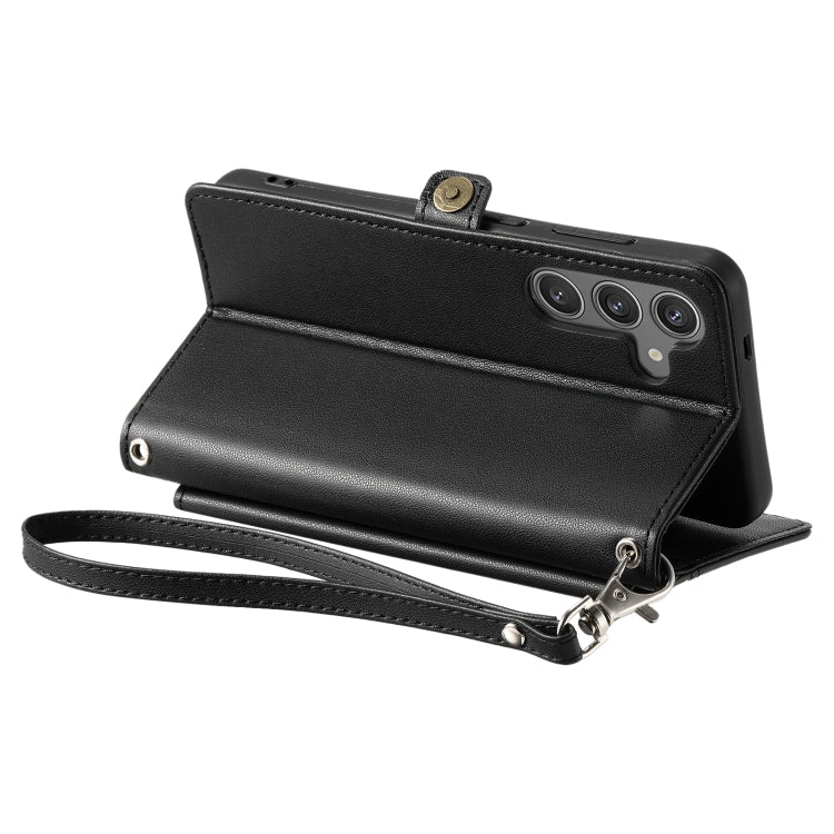 For Samsung Galaxy A36 Wallet Multi-card Slot Leather Phone Case with Lanyard