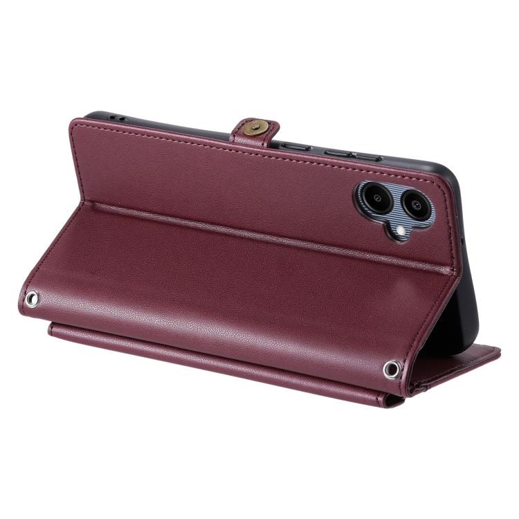 For Samsung Galaxy A07 4G Wallet Multi-card Slot Leather Phone Case with Lanyard