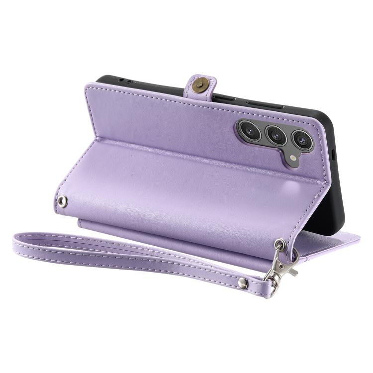 For Samsung Galaxy A17 5G Wallet Multi-card Slot Leather Phone Case with Lanyard