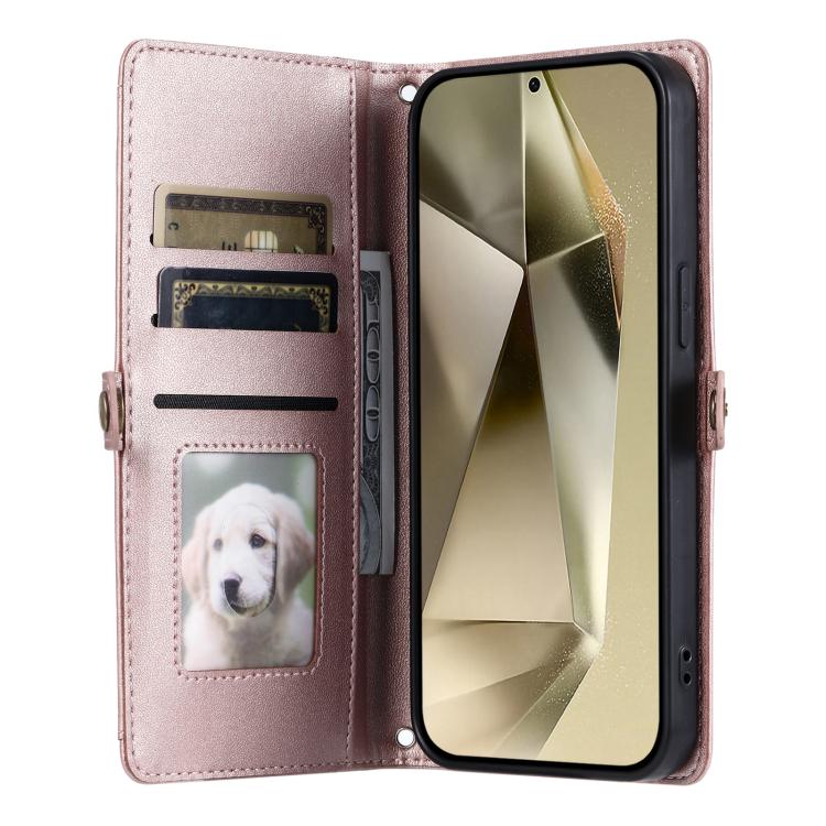 For Samsung Galaxy A57 5G Wallet Multi-card Slot Leather Phone Case with Lanyard