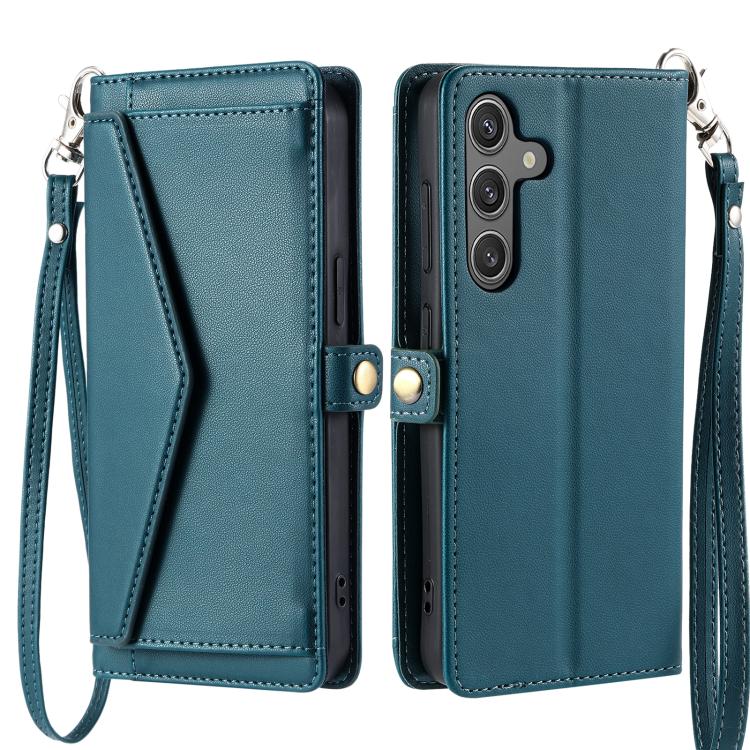 For Samsung Galaxy A57 5G Wallet Multi-card Slot Leather Phone Case with Lanyard