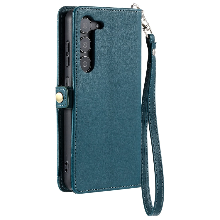 For Samsung Galaxy S23 5G Wallet Multi-card Slot Leather Phone Case with Lanyard