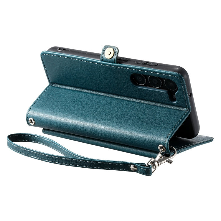 For Samsung Galaxy S23 5G Wallet Multi-card Slot Leather Phone Case with Lanyard