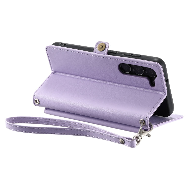 For Samsung Galaxy S23 5G Wallet Multi-card Slot Leather Phone Case with Lanyard