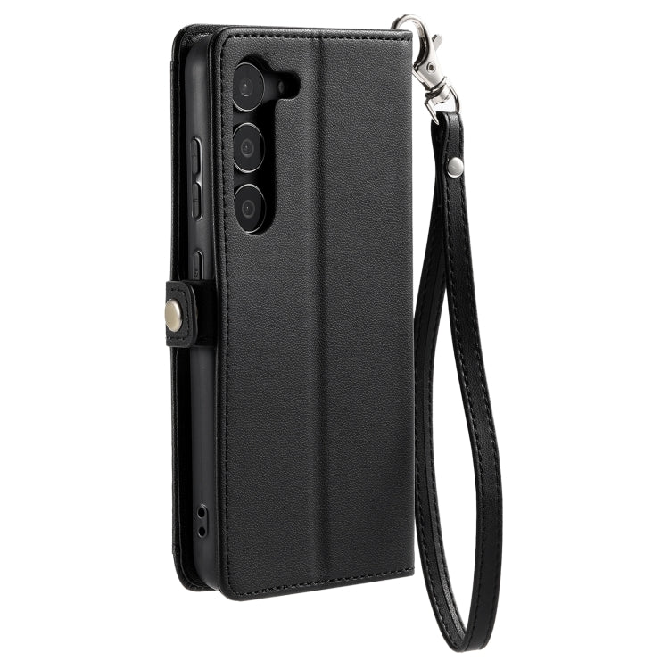 For Samsung Galaxy S23 5G Wallet Multi-card Slot Leather Phone Case with Lanyard