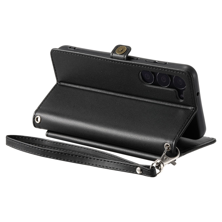 For Samsung Galaxy S23 5G Wallet Multi-card Slot Leather Phone Case with Lanyard