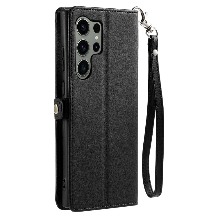For Samsung Galaxy S23 Ultra 5G Wallet Multi-card Slot Leather Phone Case with Lanyard