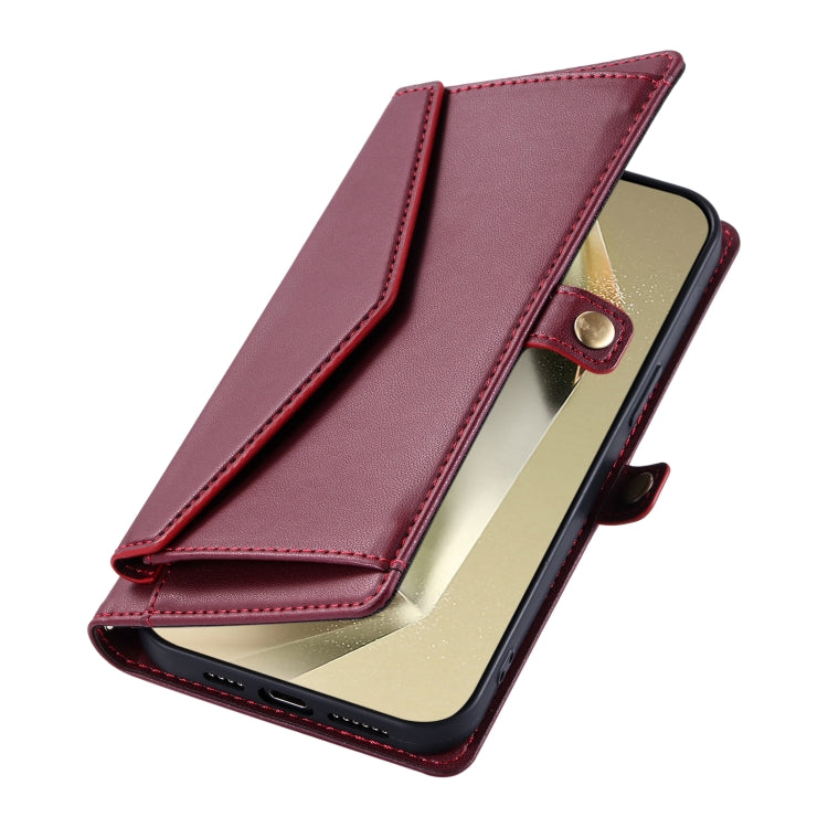 For Samsung Galaxy S25 Ultra 5G Wallet Multi-card Slot Leather Phone Case with Lanyard