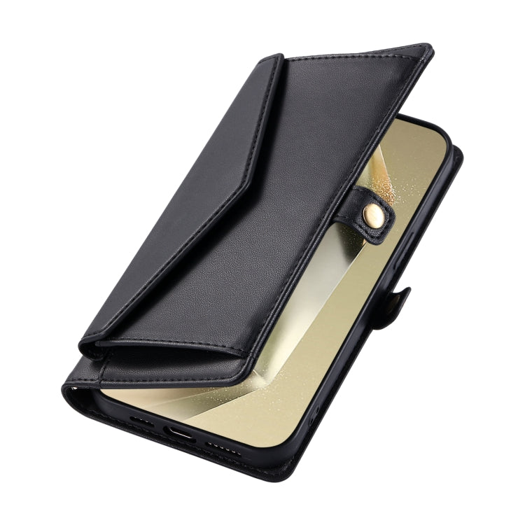 For Samsung Galaxy S25 Ultra 5G Wallet Multi-card Slot Leather Phone Case with Lanyard