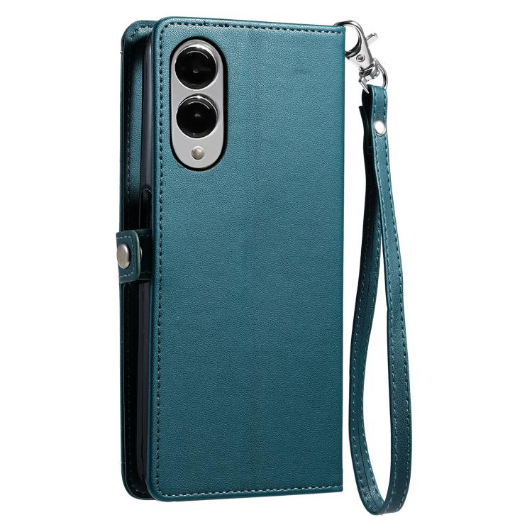For Samsung Galaxy S25 Edge 5G Wallet Multi-card Slot Leather Phone Case with Lanyard