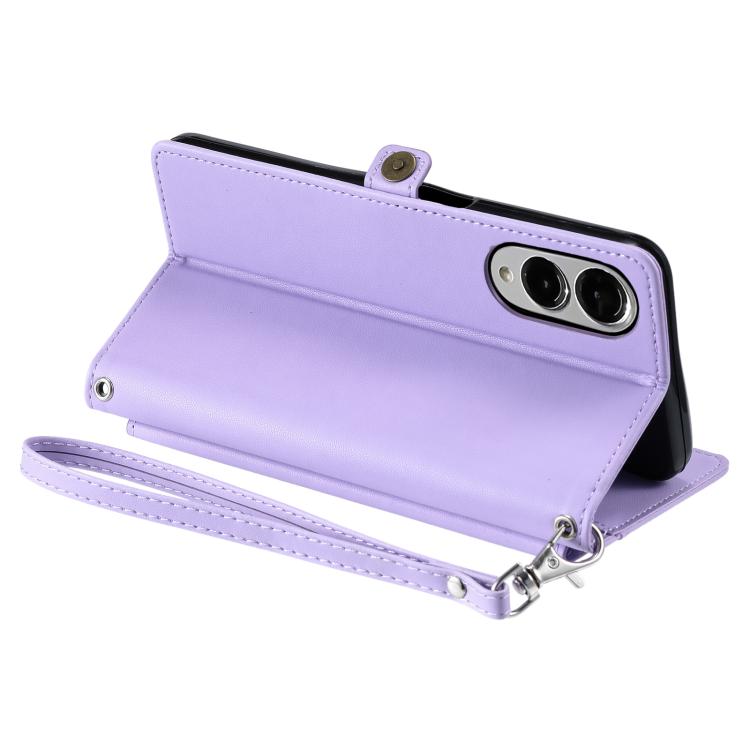 For Samsung Galaxy S25 Edge 5G Wallet Multi-card Slot Leather Phone Case with Lanyard