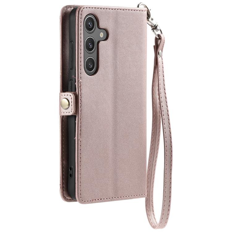 For Samsung Galaxy S25 FE 5G Wallet Multi-card Slot Leather Phone Case with Lanyard