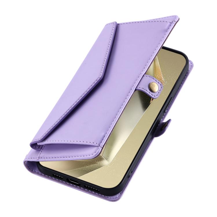 For Samsung Galaxy S25 FE 5G Wallet Multi-card Slot Leather Phone Case with Lanyard