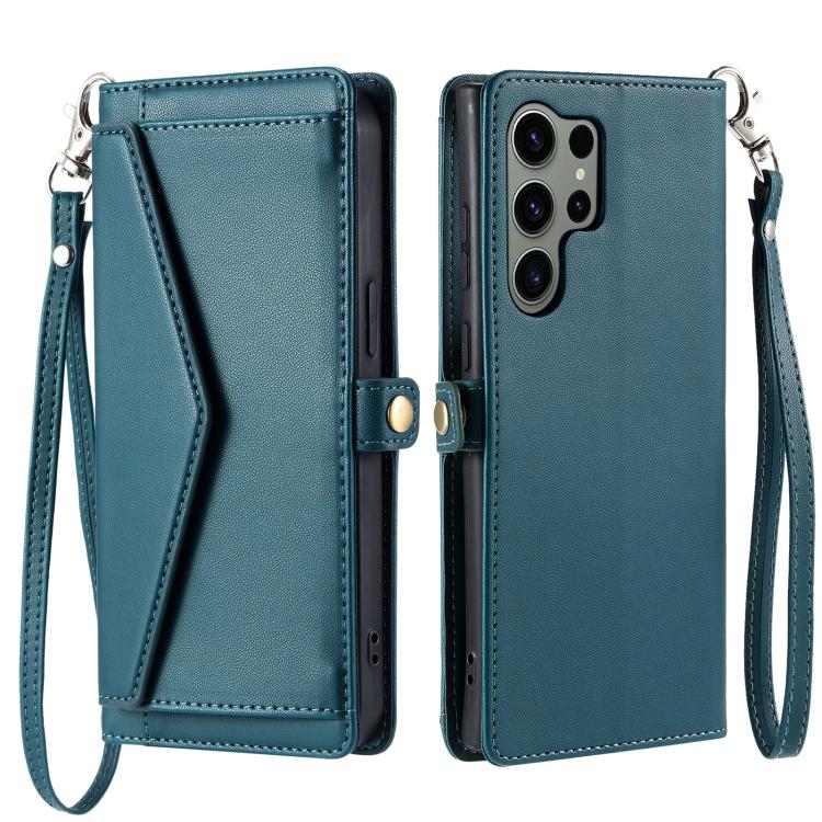 For Samsung Galaxy S26 Ultra 5G Wallet Multi-card Slot Leather Phone Case with Lanyard