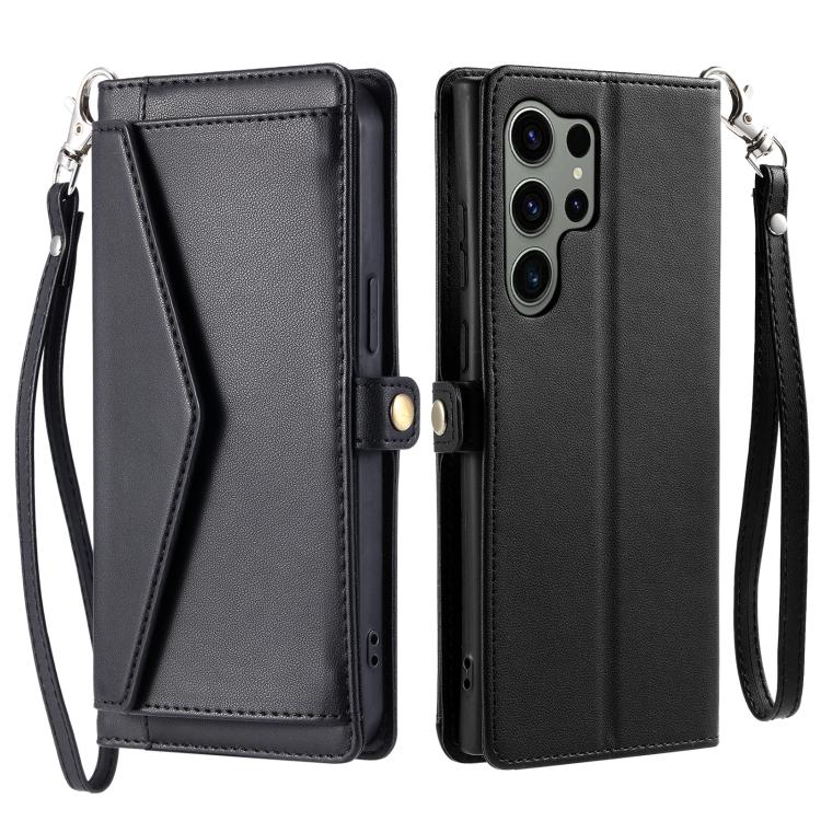 For Samsung Galaxy S26 Ultra 5G Wallet Multi-card Slot Leather Phone Case with Lanyard