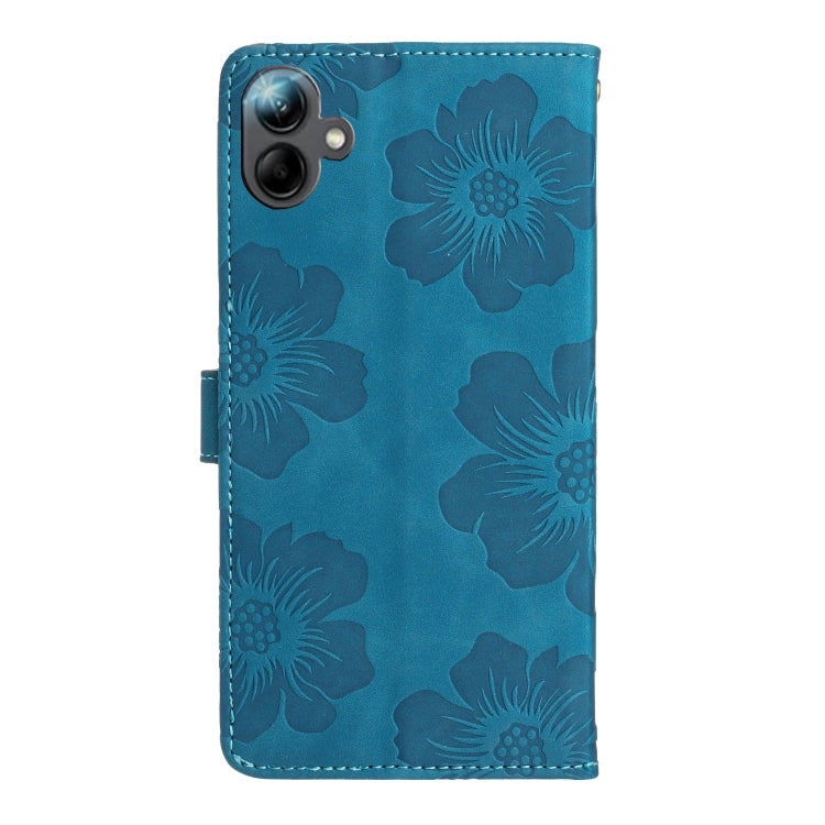 For Samsung Galaxy A06 4G Flower Embossing Pattern Leather Phone Case