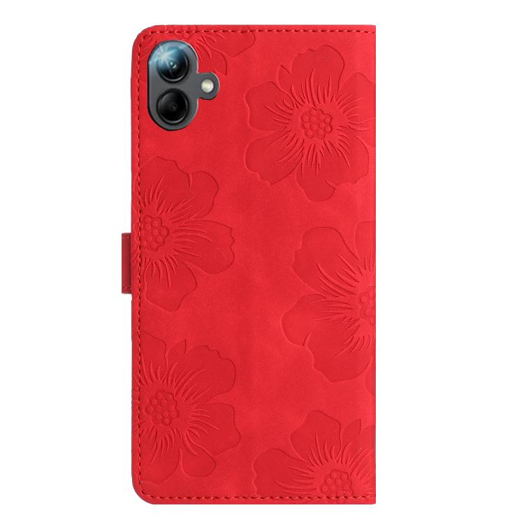 For Samsung Galaxy A07 5G Flower Embossing Pattern Leather Phone Case