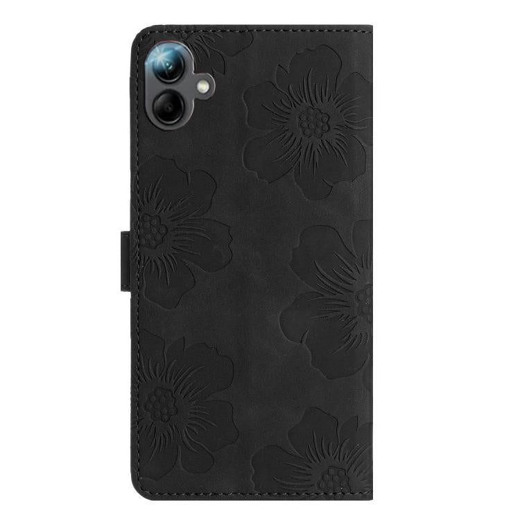 For Samsung Galaxy A07 5G Flower Embossing Pattern Leather Phone Case