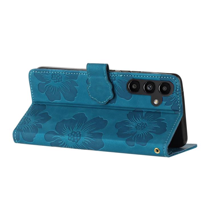 For Samsung Galaxy A37 5G Flower Embossing Pattern Leather Phone Case