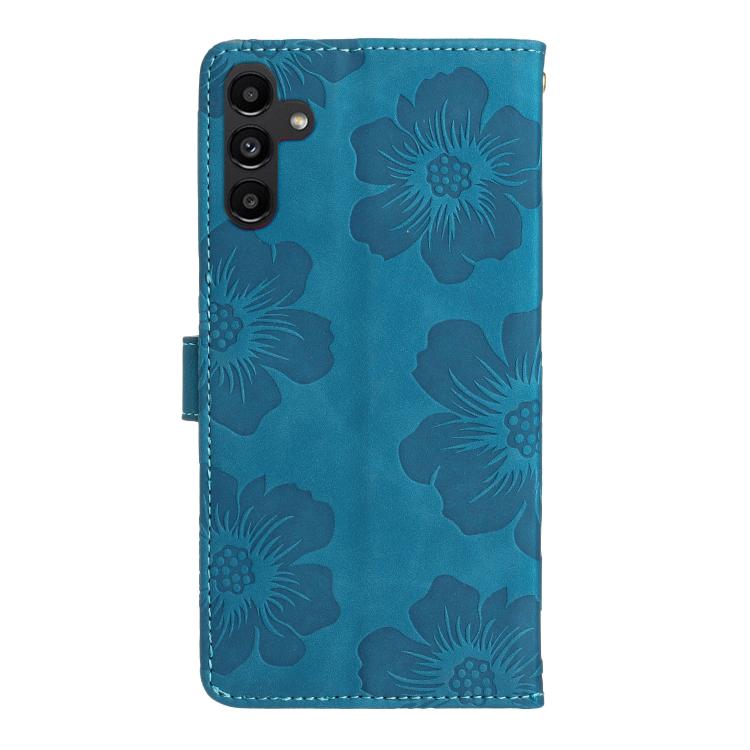 For Samsung Galaxy A57 5G Flower Embossing Pattern Leather Phone Case