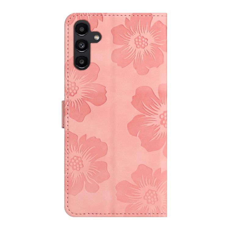 For Samsung Galaxy A57 5G Flower Embossing Pattern Leather Phone Case