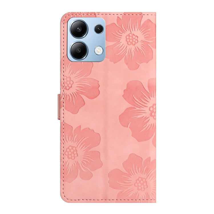 For Redmi Note 13 4G Flower Embossing Pattern Leather Phone Case