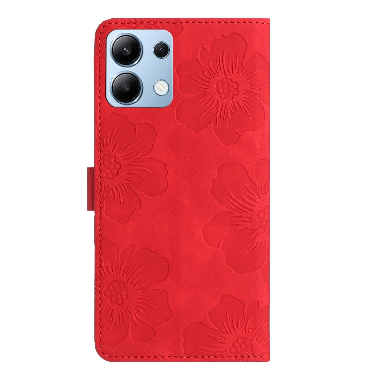 For Redmi Note 13 4G Flower Embossing Pattern Leather Phone Case