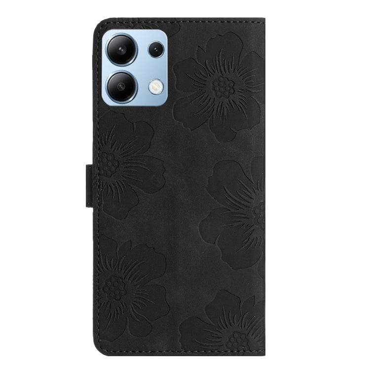 For Redmi Note 13 4G Flower Embossing Pattern Leather Phone Case
