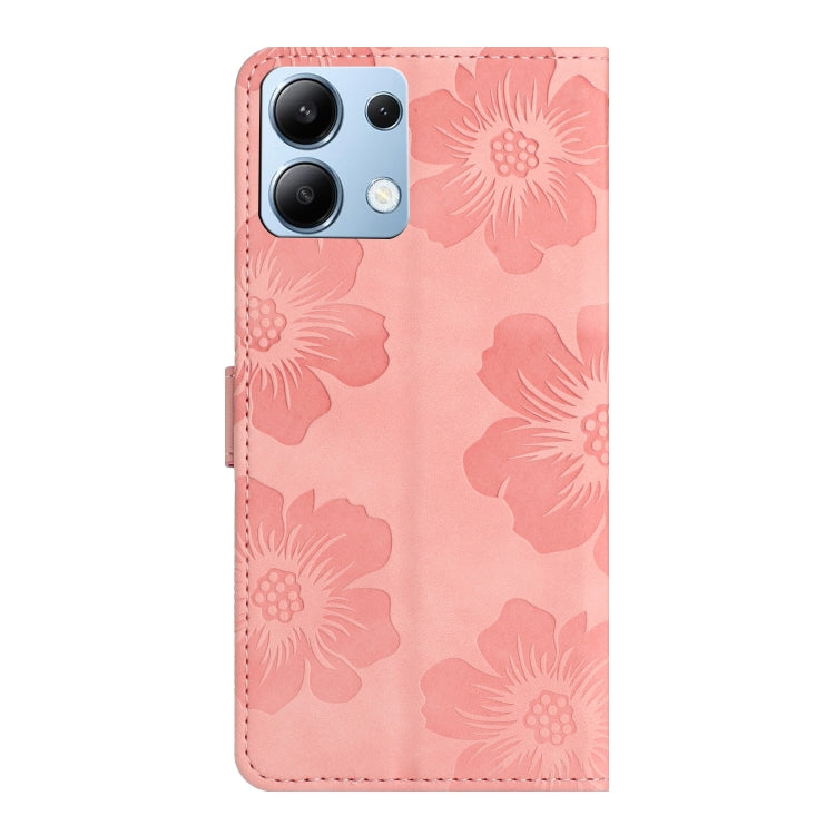 For Redmi Note 14 4G 163.25mm Flower Embossing Pattern Leather Phone Case