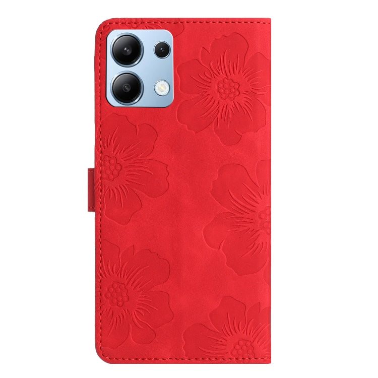 For Redmi Note 14 4G 163.25mm Flower Embossing Pattern Leather Phone Case