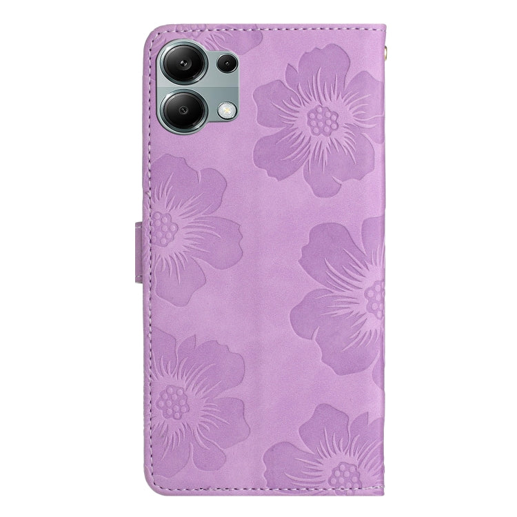 For Redmi Note 13 Pro 4G Flower Embossing Pattern Leather Phone Case