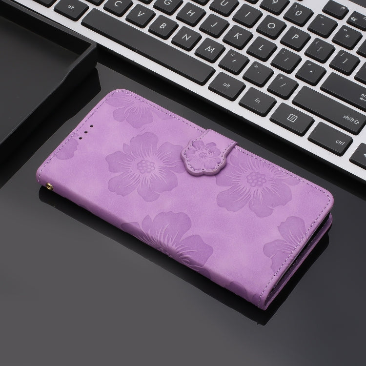 For Redmi 14C 4G Flower Embossing Pattern Leather Phone Case