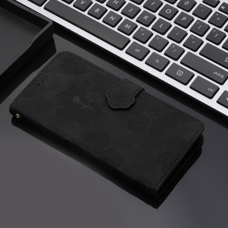For Redmi 14C 4G Flower Embossing Pattern Leather Phone Case