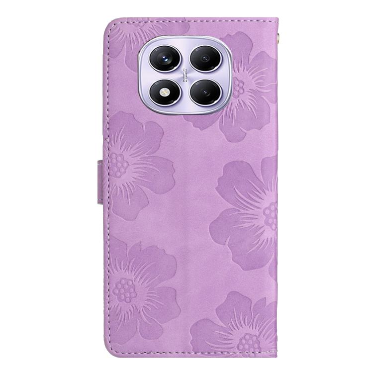 For Redmi Note 14 Pro 4G Flower Embossing Pattern Leather Phone Case