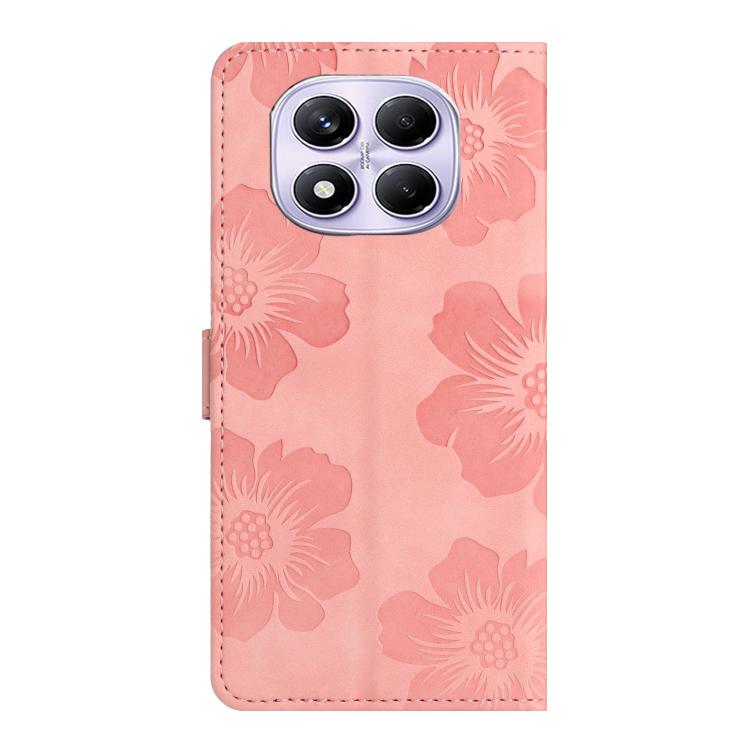 For Redmi Note 14 Pro 4G Flower Embossing Pattern Leather Phone Case