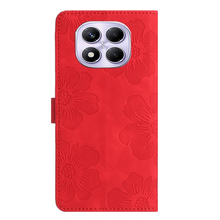 For Redmi Note 14 Pro 4G Flower Embossing Pattern Leather Phone Case
