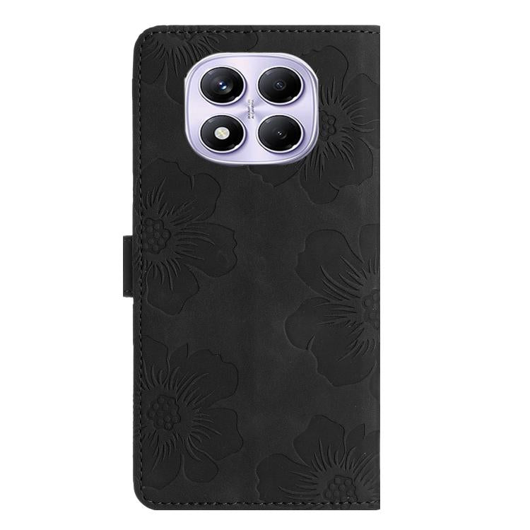 For Redmi Note 14 Pro 4G Flower Embossing Pattern Leather Phone Case