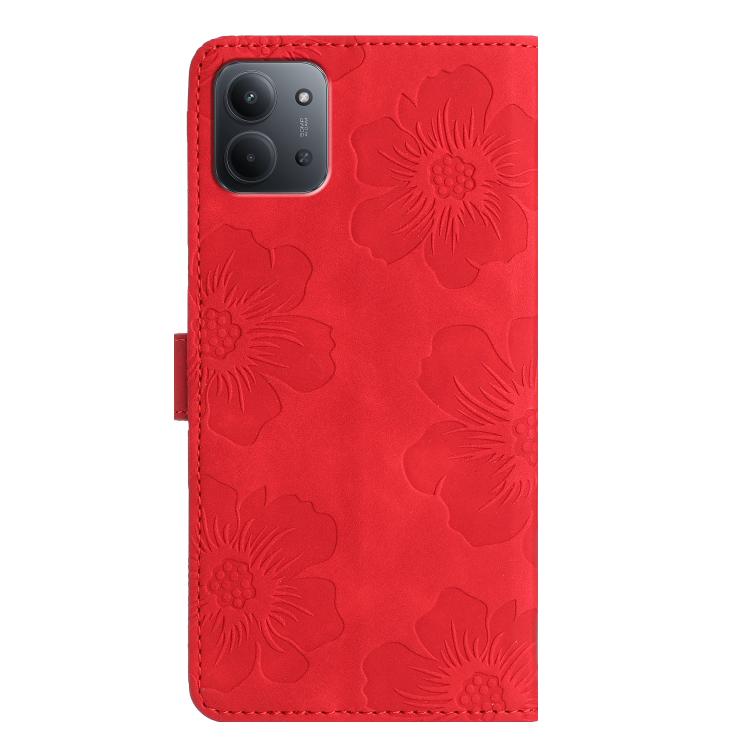 For Redmi 15C 5G/4G Global 171mm/Poco C85 4G Flower Embossing Pattern Leather Phone Case