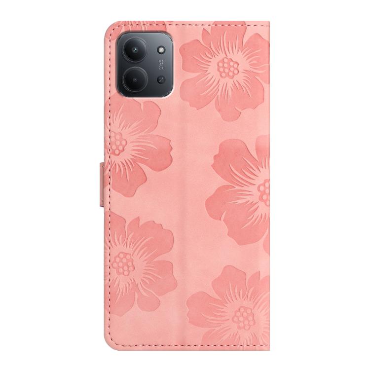 For Redmi 15C 5G/4G EU 173mm/Poco C85 5G Flower Embossing Pattern Leather Phone Case