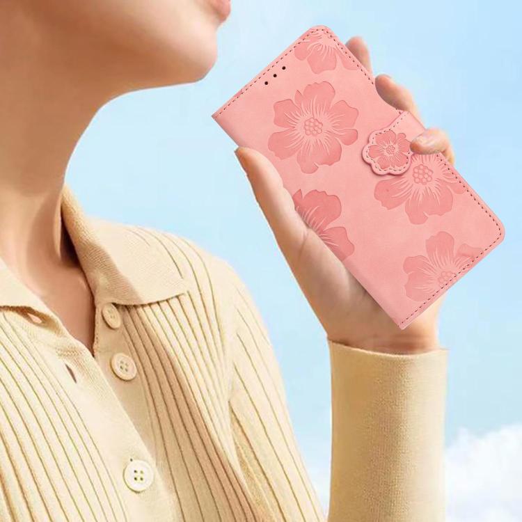 For Redmi 15C 5G/4G EU 173mm/Poco C85 5G Flower Embossing Pattern Leather Phone Case