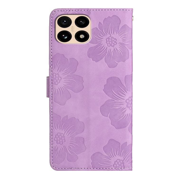 For Redmi 15T 5G Flower Embossing Pattern Leather Phone Case
