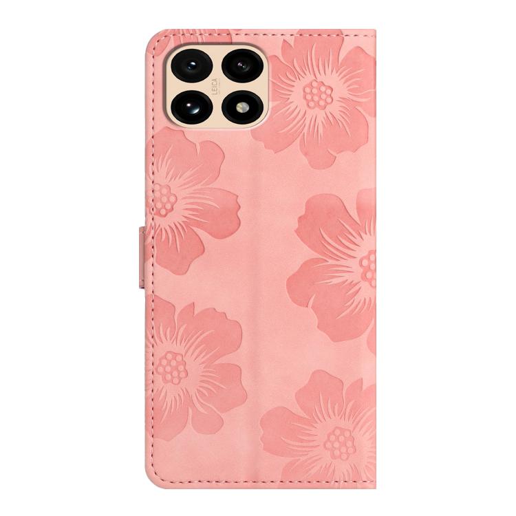 For Redmi 15T 5G Flower Embossing Pattern Leather Phone Case
