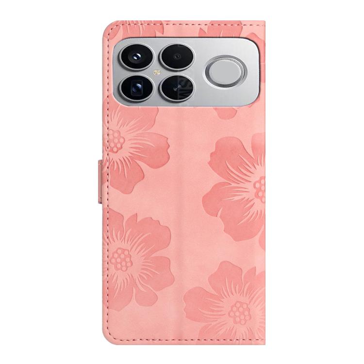 For Redmi K90/Poco F8 Pro Flower Embossing Pattern Leather Phone Case