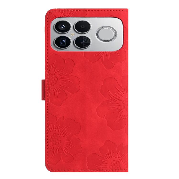 For Redmi K90/Poco F8 Pro Flower Embossing Pattern Leather Phone Case