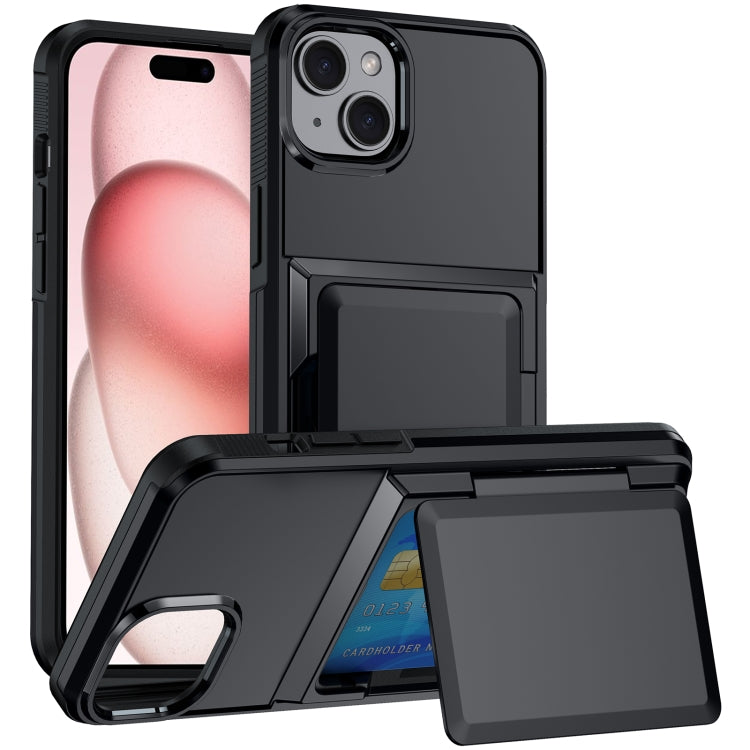 For iPhone 15 Card Slot Holder Phone Case